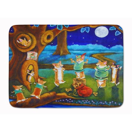 Carolines Treasures Corgi Robin Hood Machine Washable Memory Foam Mat 7415RUG
